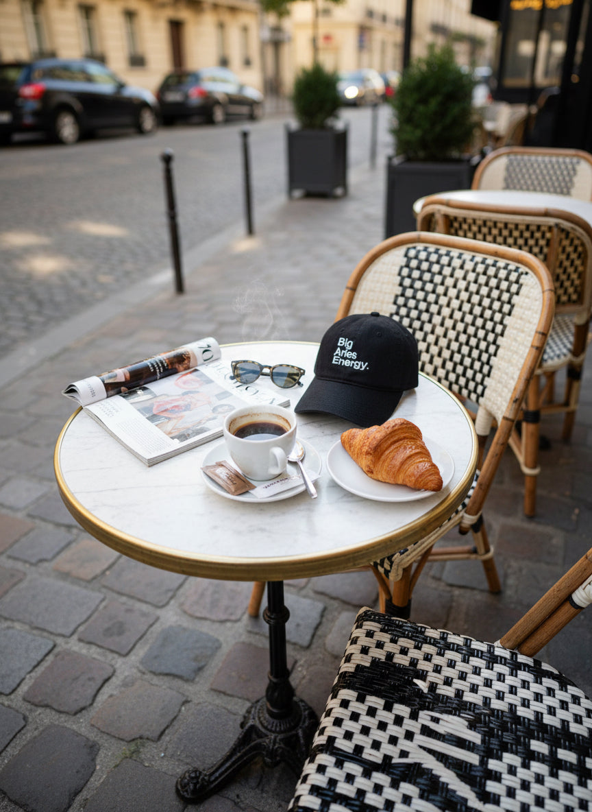 ZODIAC CAP — Unisex Black&White Embroidery