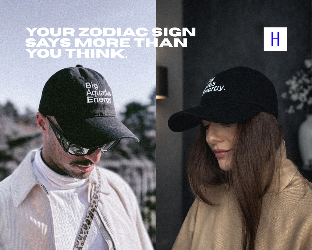 ZODIAC CAP — Unisex Black&White Embroidery